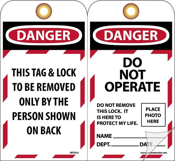Danger Do Not Operate Lockout Tags | JMTAG2