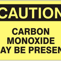 Caution Carbon Monoxide May Be Present Signs | C-0802