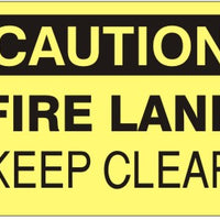Caution Fire Lane Keep Clear Signs | C-2609