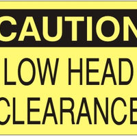 Caution Low Head Clearance Signs | C-4517