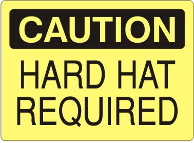 Caution Hard Hat Required Signs | C-9603