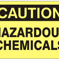 Caution Hazardous Chemicals Signs | C-9607