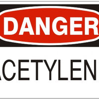 Danger Acetylene Signs | D-0002