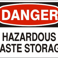 Danger Hazardous Waste Storage Signs | D-3718