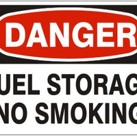 Danger Fuel Storage No Smoking Signs | D-2617