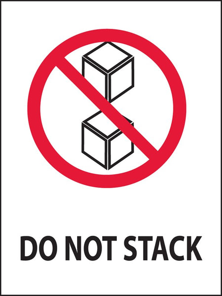 LABELS, INTERNATIONAL SHIPPING AND PACKING GRAPHIC, DO NOT STACK, 4X3, PS PAPER, 500/ROLL