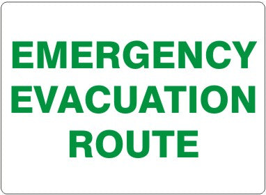 Emergency Evacuation Route Signs | G-1613