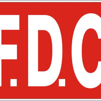 FDC White On Red Signs | G-2609