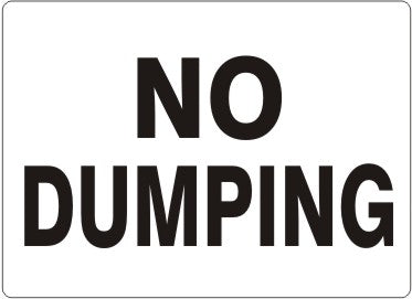 No Dumping Signs | G-4726