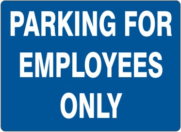 Parking For Employees Only Signs | G-6006