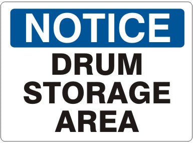 Notice Drum Storage Area Signs | N-1117