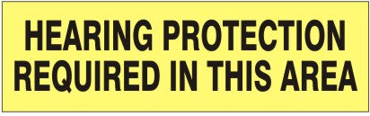 Hearing Protection Required In This Area Press-On Decal | PD-1112