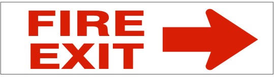 Fire Exit Right Arrow Sign | PD-1619