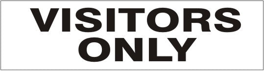 Visitors Only Press-On Decal | PD-8704