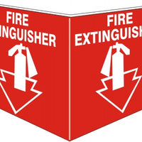 Fire Extinguisher White On Red Wall Projection Standard and Glow | PWS-4
