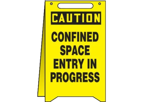 Confined Space Fold-Ups | www.signslabelsandtags.com