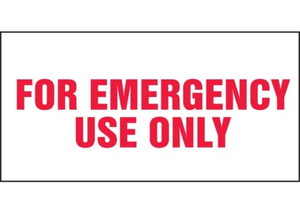 Emergency/Exit Labels