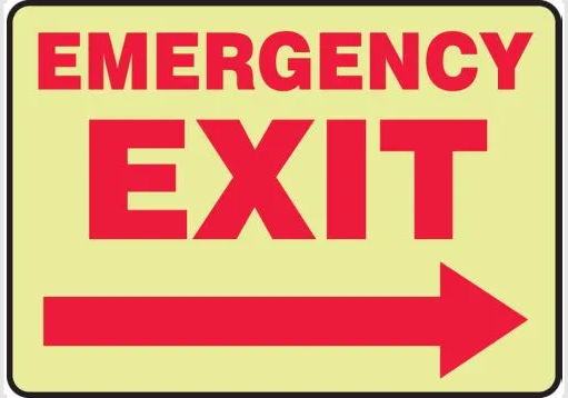Emergency Directional Signs