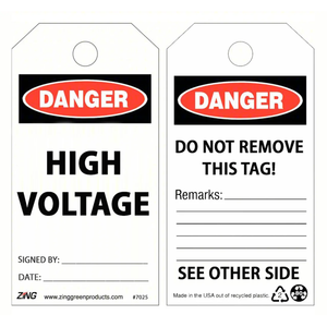 Lockout Tags - Zing