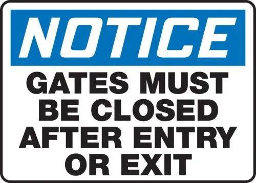 OSHA Gate Signs
