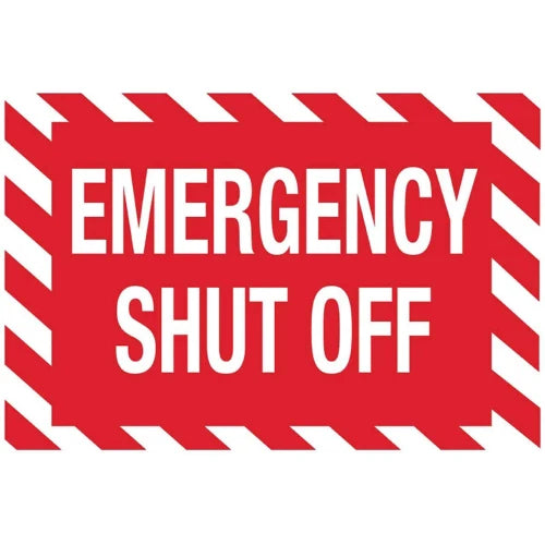 Emergency Shut-Off Signs