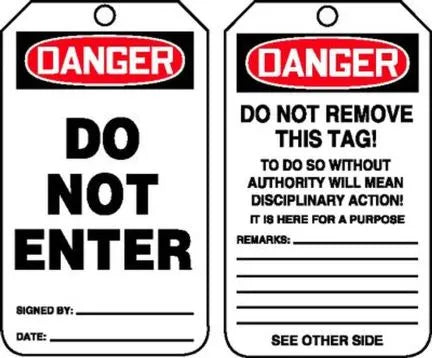 Do Not Enter Tags