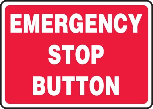 Operation Hazard Signs