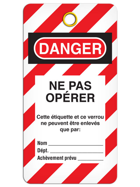 Danger Safety Tags