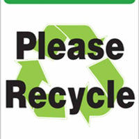 PLEASE RECYCLE ECO LABEL 14X10