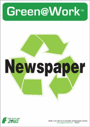 NEWSPAPER RECYCLE ECO LABEL 7X10