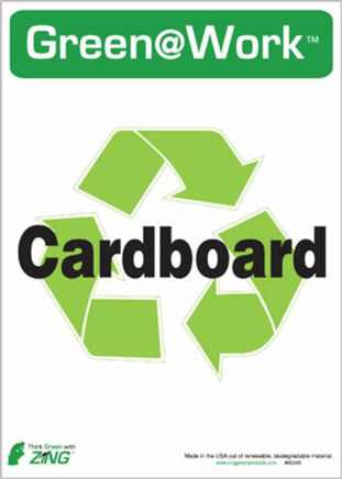 CARDBOARD RECYCLE ECO LABEL 7X5, 5 pk