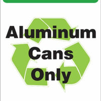ALUM CANS RECYCLE ECO LABEL 14X10