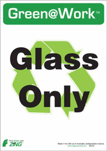 GLASS ONLY RECYCLE ECO LABEL 7X10