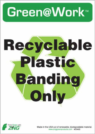 PLAS BANDING RECYCLE ECO LABEL 7X5, 5 pk
