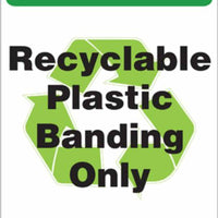 PLASTIC BANDING RECYCLE ECO LABEL 14X10