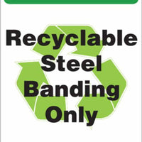 STEEL BANDING RECYCLE ECO LABEL 14X10
