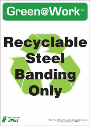 STEEL BANDING RECYCLE ECO LABEL 14X10