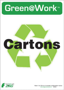 CARTONS RECYCLE ECO LABEL 7X10