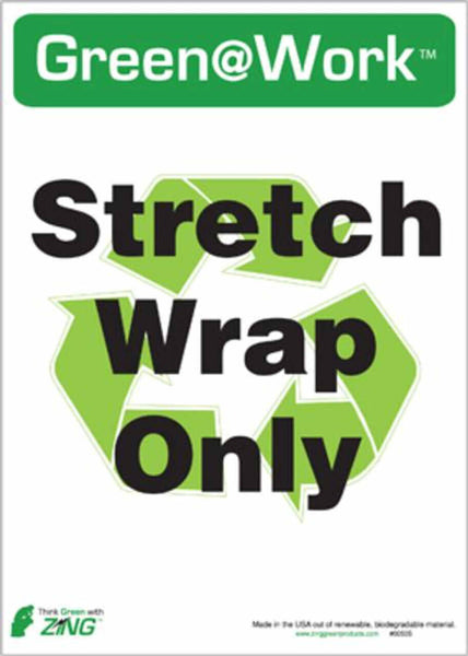 STRETCH WRAP RECYCLE ECO LABEL 7X10, 5 pk