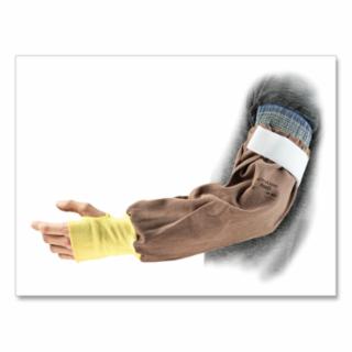 ActivArmr® Heat Resistant Protective Sleeve, 26 in, Elastic Band Closure, Brown/Yellow