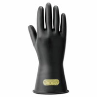 RIG Electrical Insulating Gloves, 11 in L, Class 00, Size 10, Black