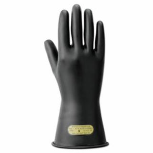 RIG Electrical Insulating Gloves, 11 in L, Class 00, Size 10, Black