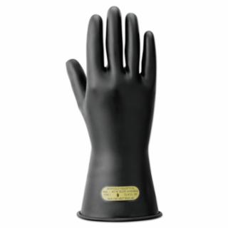 RIG Electrical Insulating Gloves, 11 in L, Class 00, Size 10, Black