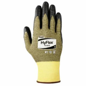 11-510 Nitrile Palm Coated Gloves, Size 10, Yellow/Black