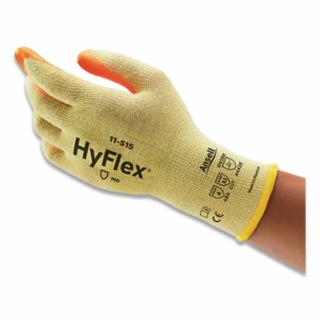 11-515 Cut Resistant Gloves with High Visibility, Nitrile Coated, Size 9, Orange/Yellow