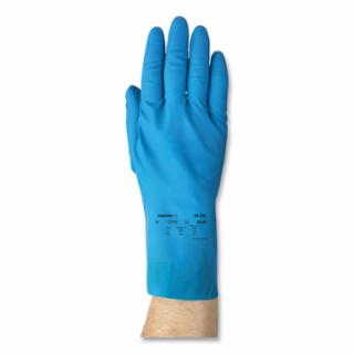 88-356 Light-Duty Natural Latex Rubber Gloves, Blue, 10