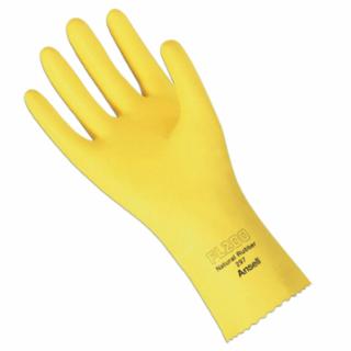 FL 200 Gloves, 7, Natural Latex, Lemon Yellow