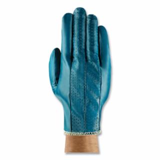 Hynit® Coated Gloves, Size 7.5, Blue, Straight Thumb