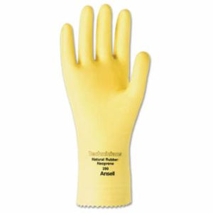 Technicians Gloves, Natural Latex/Neoprene Blend, Natural, 9