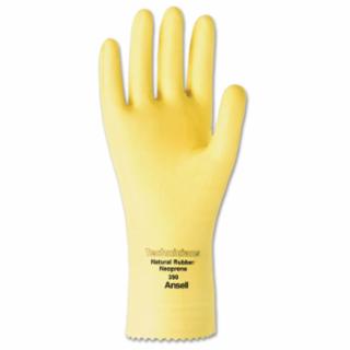 Technicians Gloves, Natural Latex/Neoprene Blend, Natural, 9